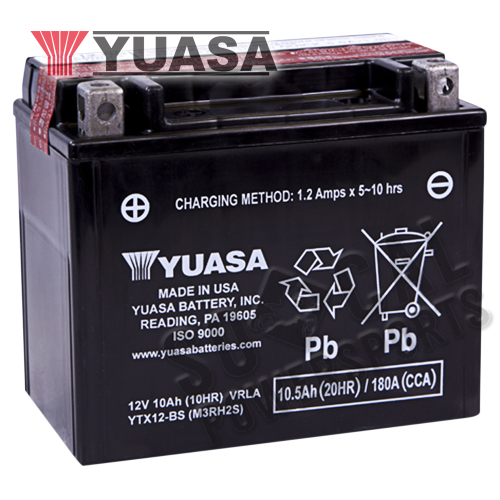 Yuasa - Yuasa Maintenance Free Battery - YTX12-BS - YUAM3RH2S