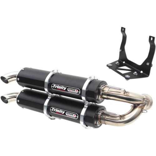 Trinity Racing - Trinity Racing Stage 5 Dual Slip-Ons - Black Muffler - TR-4160S-BK