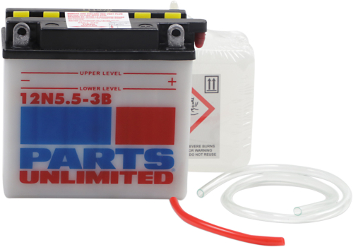 Parts Unlimited - Parts Unlimited 12V Conventional Battery Kit - 12N5.5-3B-FP