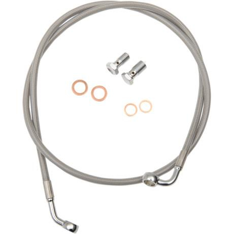 LA Choppers - LA Choppers Stainless Steel Brake Line Kit - 15in.-17in. Ape Hangers - LA-8230B16