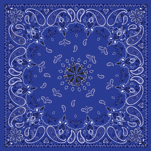 Zan Headgear - Zan Headgear Bandanna - B002 - Paisley Navy - OSFM