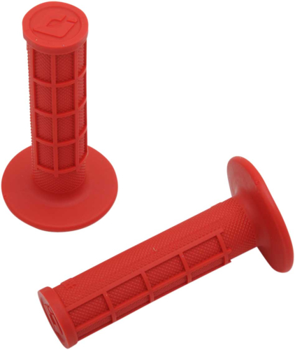 ODI - ODI MX Single-Ply Half Waffle Grips - Red - H01RFR