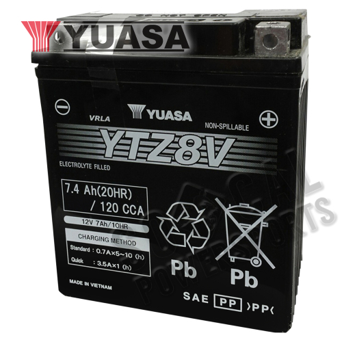 Yuasa - Yuasa Factory Activated Maintenance Free Battery - YTZ8V - YUAM728ZV