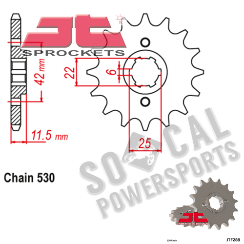 JT Sprockets - JT Sprockets Steel Front Sprocket - 15T - JTF289.15