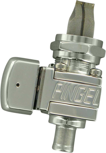 Pingel - Pingel Guzzler Fuel Valve - 22mm - 3/8in. Single Outlet - Polished - GV26GP