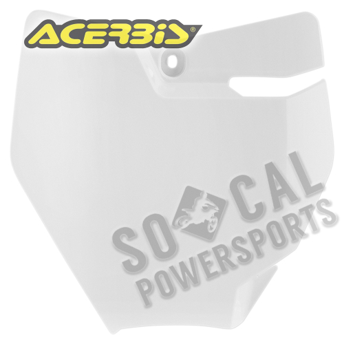 Acerbis - Acerbis Front Number Plate - White 20 - 2449406811