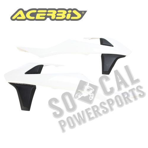 Acerbis - Acerbis Radiator Shrouds - White/Black - 2421081035