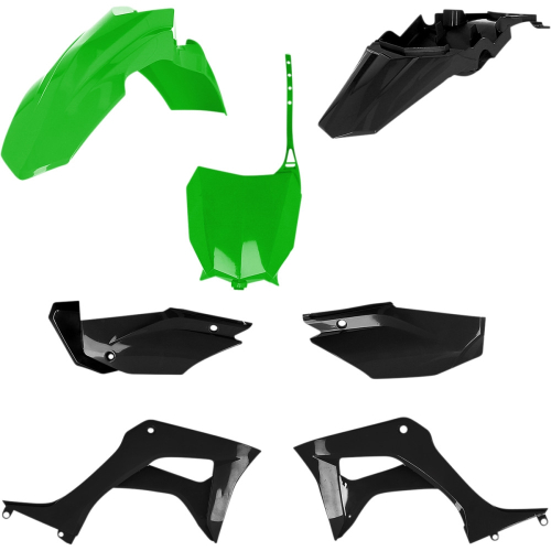 Acerbis - Acerbis Full Plastic Kit - Green/Black - 2861931089