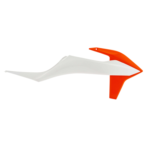 Acerbis - Acerbis Radiator Shrouds - White/Orange 16 - 2726515412