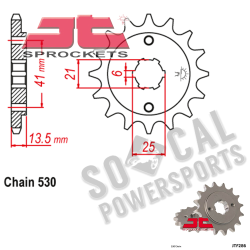 JT Sprockets - JT Sprockets Steel Front Sprocket - 15T - JTF286.15