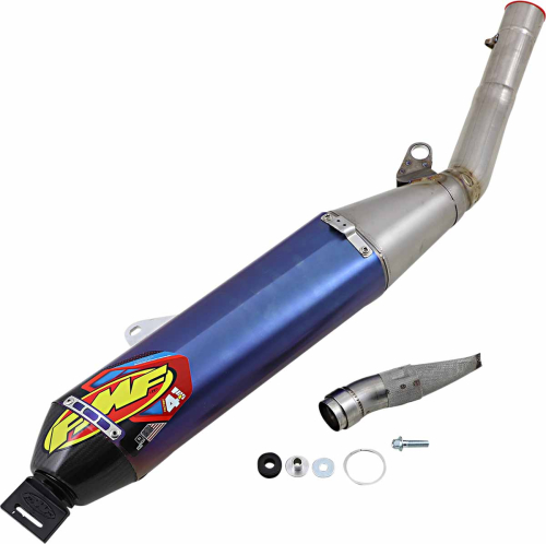 FMF Racing - FMF Racing Factory 4.1 RCT Slip-On Muffler - Anodized Titanium - Carbon Fiber End Cap - 044466