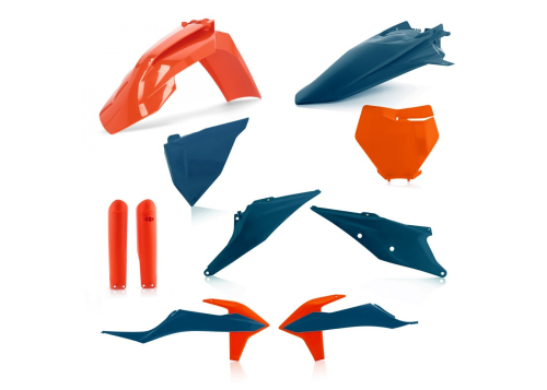 Acerbis - Acerbis Full Plastic Kit - Orange/Dark Blue - 2726497302