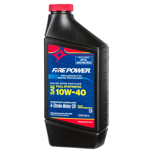 Fire Power - Fire Power Racing Ester Fortified Full Synthetic Motor Oil - 10w40 - 1qt. - 196984