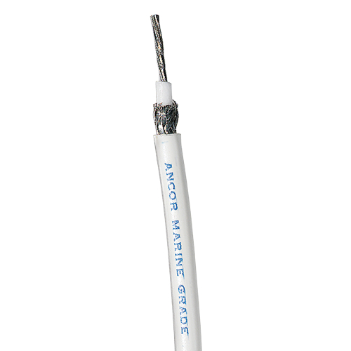 Ancor - Ancor RG 8X White Tinned Coaxial Cable - 100&#39;