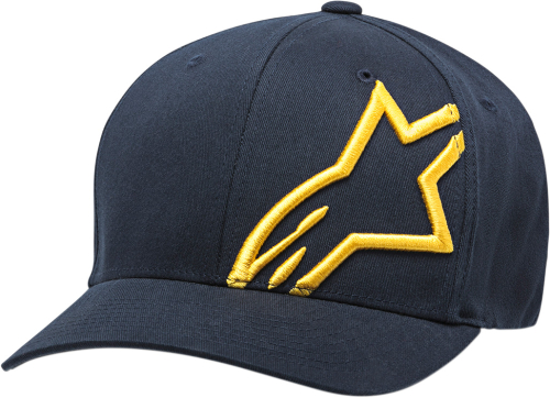 Alpinestars - Alpinestars Corp Shift 2 Flexfit Hat - 1032810087059SM - Navy/Gold - Sm-Md