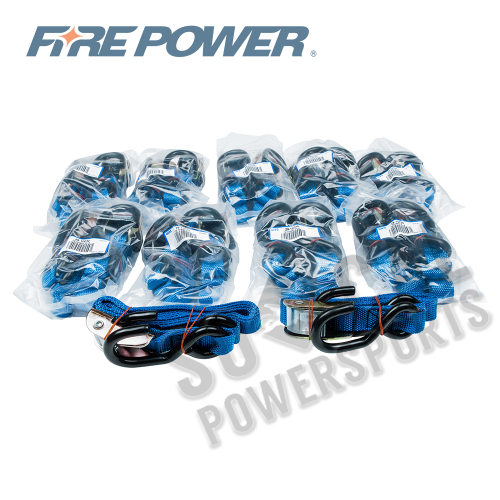 Fire Power - Fire Power 1in. Economy Tie-Downs (10/Pairs) - Blue - 21263BULK