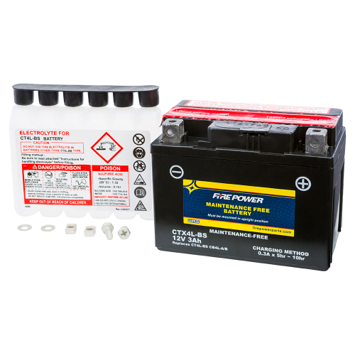 Fire Power - Fire Power Sealed AGM Battery - CTX4L-BS