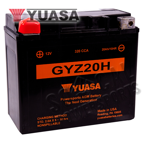 Yuasa - Yuasa GYZ High Performance Maintenance Free Battery - GYZ20H - YUAM72RGH