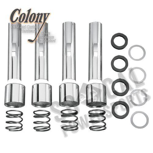 Colony - Colony Upper Pushrod Cover Set - Chrome Plated - 7508-20