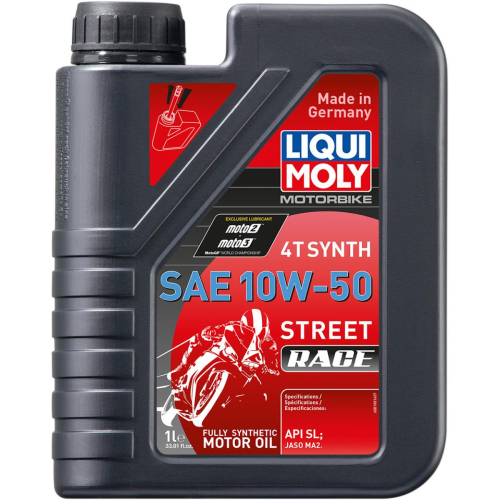 Liqui Moly - Liqui Moly 4T Synthetic Street Race Motor Oil - 10W-50 - 1L - 20066