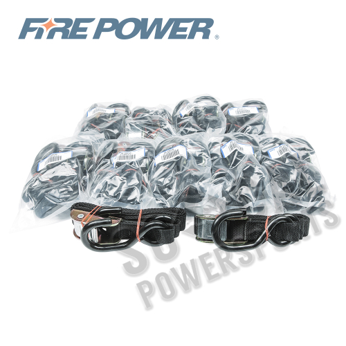 Fire Power - Fire Power 1in. Economy Tie-Downs (10/Pairs) - Black - 21262BULK