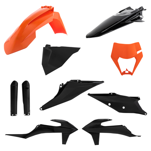 Acerbis - Acerbis Full Plastic Kit - Orange/Black 16 - 2791545225