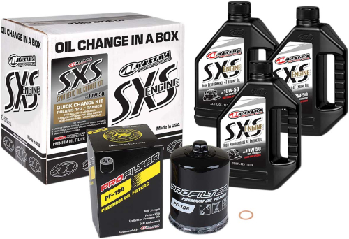 Maxima - Maxima SXS Synthetic Quick Oil Change Kit - 10W-50 - 3L - 90-219013