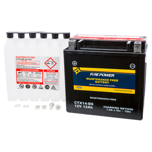 Fire Power - Fire Power Sealed AGM Battery - CTX14-BS