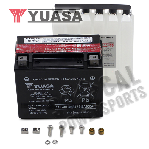 Yuasa - Yuasa High Performance Maintenance Free Battery - YTX20HL-BS-PW - YUAM620BH-PW