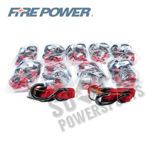 Fire Power - Fire Power 1in. Economy Tie-Downs (10/Pairs) - Red - 21261BULK