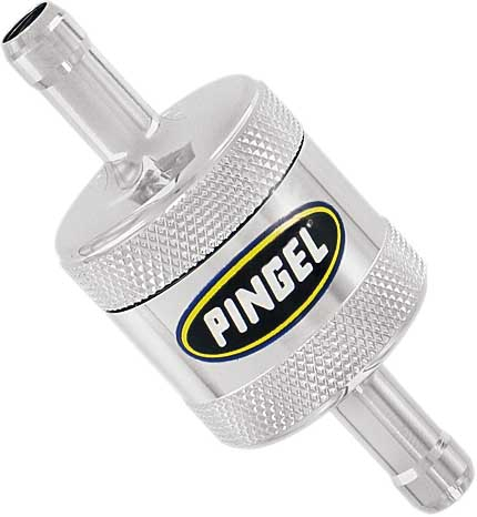 Pingel - Pingel In-Line Fuel Filter - 5/16in. Chrome Fuel Filter - SS1C