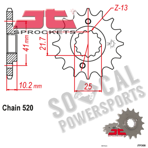 JT Sprockets - JT Sprockets Steel Front Sprocket - 15T - JTF308.15