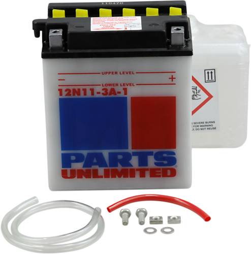 Parts Unlimited - Parts Unlimited 12V Conventional Battery Kit - 12N11-3A-1-FP