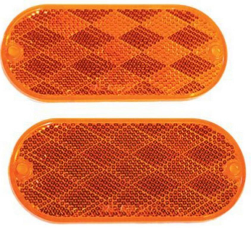 Optronics Inc - Optronics Inc Oblong Reflectors - Amber - RE-12AK