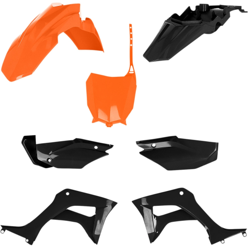 Acerbis - Acerbis Full Plastic Kit - Orange/Black - 2861935225