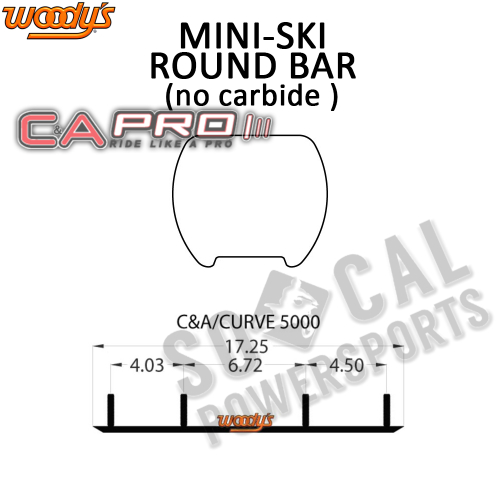 C&A Pro - C&A Pro Round Bar Ski Runners for Mini Pro Skis - SCC-450R