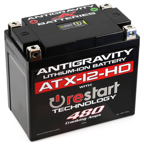 Antigravity Batteries - Antigravity Batteries RE-START Lithium-Ion Battery - YTX12 Case Style - AG-ATX12-HD-RS