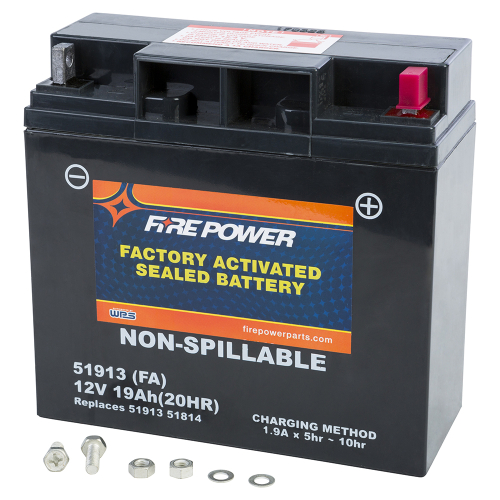 Fire Power - Fire Power Factory Activated Maintenance Free Sealed Battery - 51913(FA)