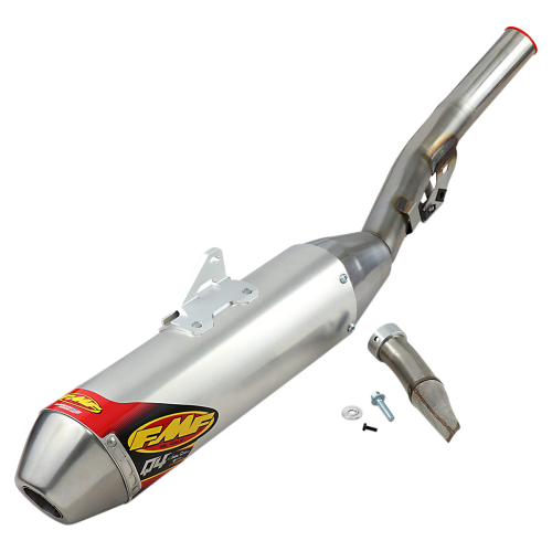 FMF Racing - FMF Racing Q4 Spark Arrestor Slip-On - Hexagonal Muffler - Stainless Midpipe - 044426