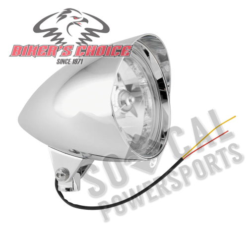 Bikers Choice - Bikers Choice Chrome Billet Headlights - 5-3/4in. - M-HL-0104