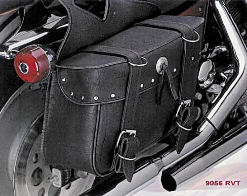 All American Rider - All American Rider Ameritex Large Slant Saddlebag - Riveted - 9056RVT