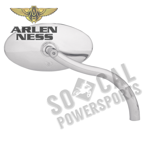 Arlen Ness - Arlen Ness Die-Cast Cat Eye Softbend Mirror - Smooth - 13-046