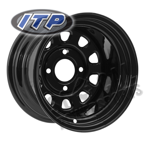 ITP - ITP Delta Steel Wheel - 12x7 - 4+3 Offset - 4/137 - Black - 1225573014