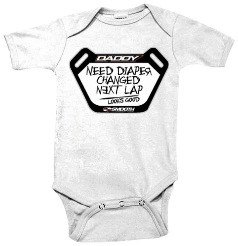 Smooth - Smooth Pit Board Infant Romper - 1606-101 - White - 3-6 months