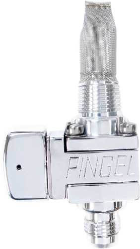 Pingel - Pingel Guzzler Fuel Valve - 3/8in. NPT - 6AN Single Outlet - Polished - GV13GP