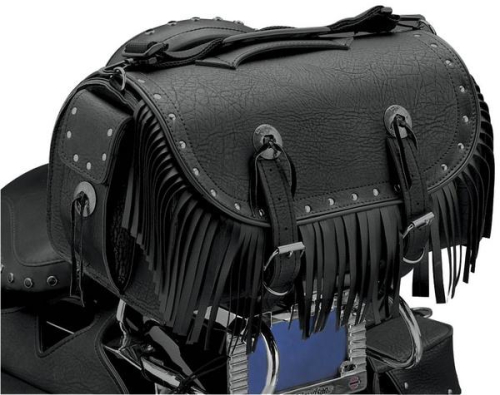 All American Rider - All American Rider Extra Large Traveler Bike Rack Bag - Rivet with Fringe - 3002RCF