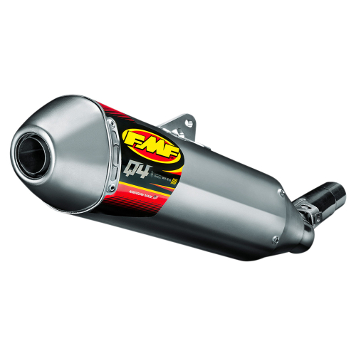 FMF Racing - FMF Racing Q4 Hexagonal Slip-on - Stainless Steel Midpipe and Endcap - 045556