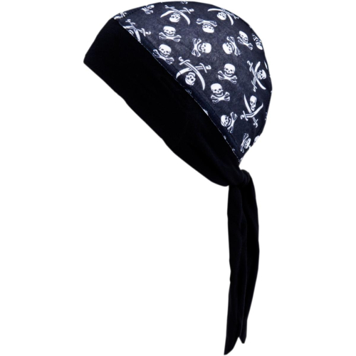 Schampa - Schampa Z-Wraps Stretch Headwrap - BNDNA003-1020 - Black Skulls/Swords - OSFM