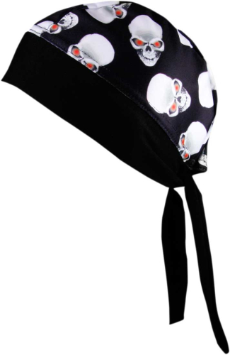 Schampa - Schampa Z-Wraps Stretch Headwrap - BNDNA003-106 - Alien Skull White - OSFM