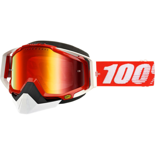 100% - 100% Racecraft Fire Snow Goggles - 50113-003-02 - Fire Red / Mirror Red Lens - OSFM